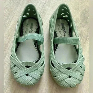 Mini Melissa Jason Wu Jelly Flats Girls Size 6 Mint Green Mary Jane Style